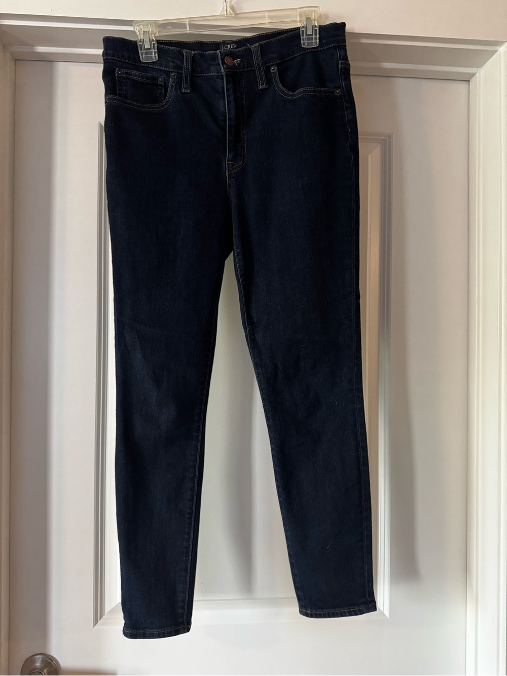 J. Crew Dark Indigo 9” High Rise Skinny Jeans